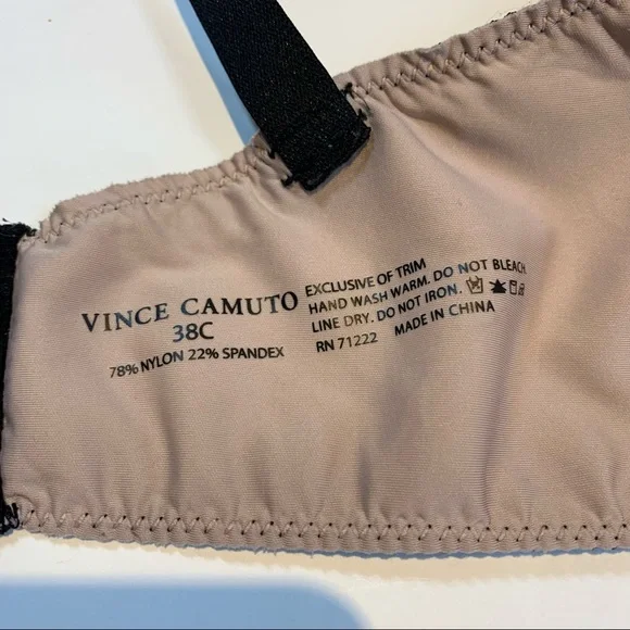 38C Vince Camuto nude and black full figure t-shirt cup bra w comfort straps - Picture 11 of 11